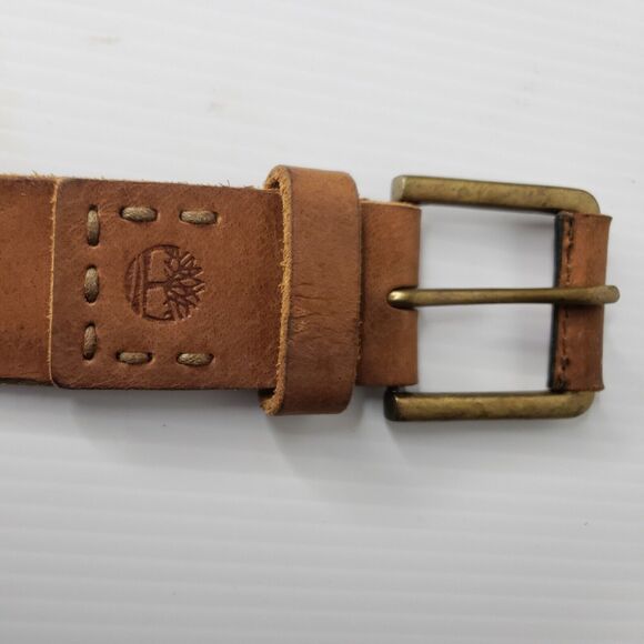 Vintage men genuine TIMBERLAND tan‎ leather belt size 36 - Picture 5 of 14
